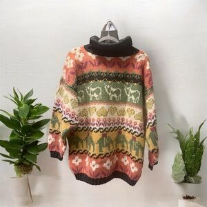 Via Spiga Italy Vintage Wool Blend Sweater Large